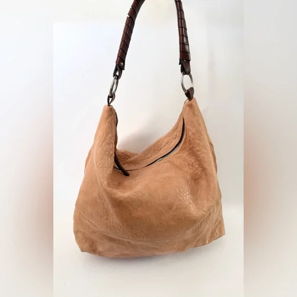 Maxon Collection Leather Italy Hobo Slouchy Shoulder Bag Boho - Picture 1 of 10